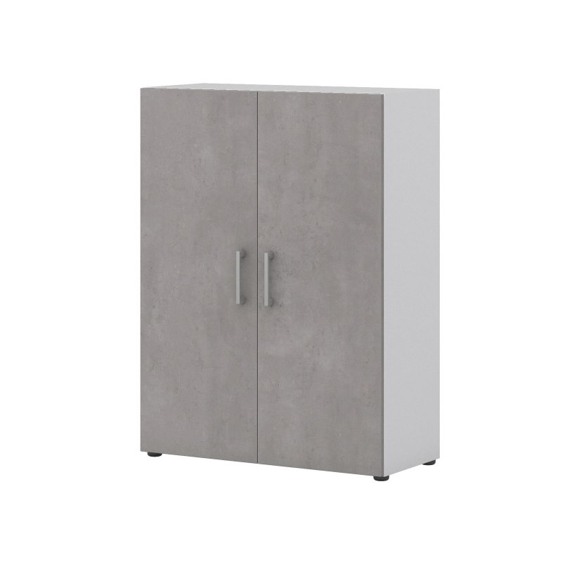 Aktenschrank "Hamburg II" Beton/weiß, 169,95
