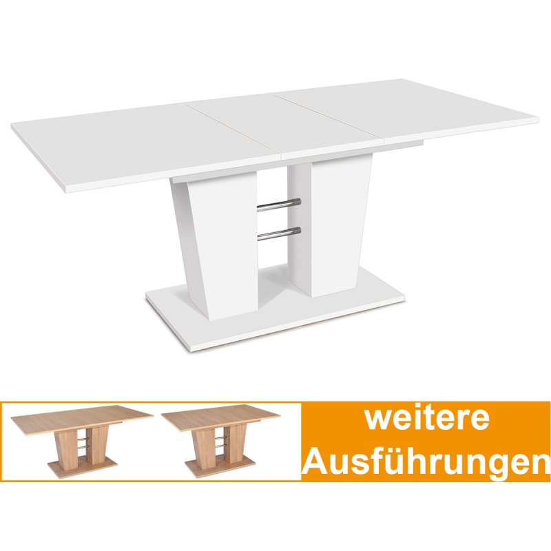 Design esstisch ausziehbar weis: esstisch rund eiche ausziehbar ...