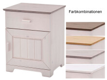 Nachtkommode >Malmö I< aus Massivholz -...