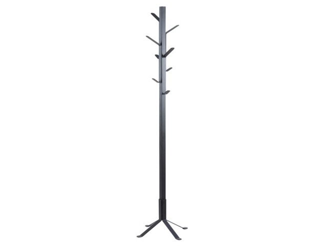 Garderobenständer >Victoria I< in Schwarz aus Metall - 50x180x50cm (BxHxT)