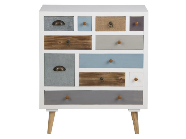 Kommode >Thea< in Weiß aus Holz - 70x81x32cm (BxHxT)