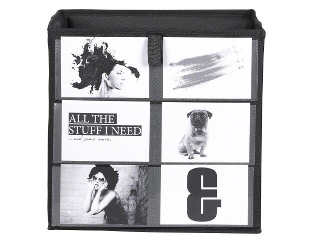 Faltbox >Foto< in Anthrazit aus Polypropylen - 32x32x32cm (BxHxT)