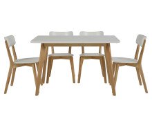 Esstisch >Ravi< in Weiß aus Holz - 120x75.5x80cm (BxHxT)