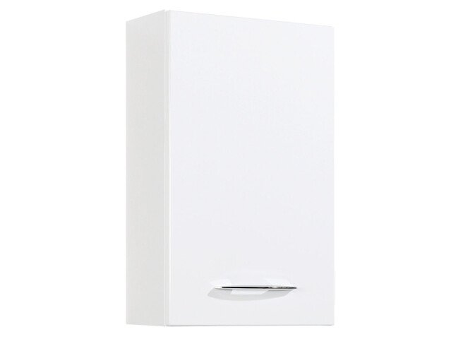 Hängeschrank >Graphit< in Weiß Hochglanz aus MDF - 40x64x20cm (BxHxT)