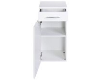 Unterschrank >Graphit< in Weiß Hochglanz aus MDF - 40x79x35cm (BxHxT)