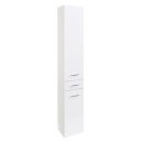Seitenschrank >Graphit< in Weiß Hochglanz aus MDF - 40x180x35cm (BxHxT)