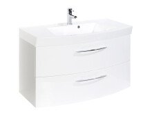 Waschtisch-Set >Graphit< in Weiß Hochglanz...