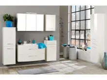 Badezimmer-Set >Graphit< in Weiß,...