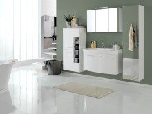 Spiegelschrank >Graphit< in Weiß - 100x64x20cm (BxHxT)