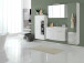 Spiegelschrank >Graphit< in Weiß - 100x64x20cm (BxHxT)