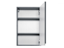 Hängeschrank >Cleo I< in Grau/Hochglanz aus MDF - 40x64x20cm (BxHxT)