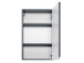 Hängeschrank >Cleo I< in Grau/Hochglanz aus MDF - 40x64x20cm (BxHxT)