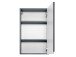 Hängeschrank >Cleo I< in Grau/Hochglanz aus MDF - 40x64x20cm (BxHxT)