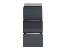 Unterschrank >Cleo I< in Grau/Hochglanz aus MDF - 40x79x35cm (BxHxT)