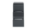 Unterschrank >Cleo I< in Grau/Hochglanz aus MDF - 40x79x35cm (BxHxT)