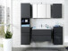 Unterschrank >Cleo I< in Grau/Hochglanz aus MDF - 40x79x35cm (BxHxT)