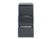 Unterschrank >Cleo I< in Grau/Hochglanz aus MDF - 40x79x35cm (BxHxT)