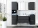 Unterschrank >Cleo I< in Grau/Hochglanz aus MDF - 40x79x35cm (BxHxT)