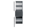 Midischrank >Cleo I< in Grau/Hochglanz aus MDF - 40x130x35cm (BxHxT)