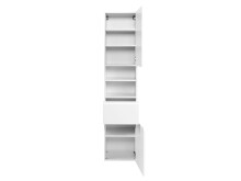 Seitenschrank >Cleo I< in Weiß aus MDF - 40x180x35cm (BxHxT)