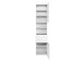 Seitenschrank >Cleo I< in Weiß aus MDF - 40x180x35cm (BxHxT)