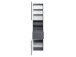 Seitenschrank >Cleo I< in Grau/Hochglanz aus MDF - 40x180x35cm (BxHxT)