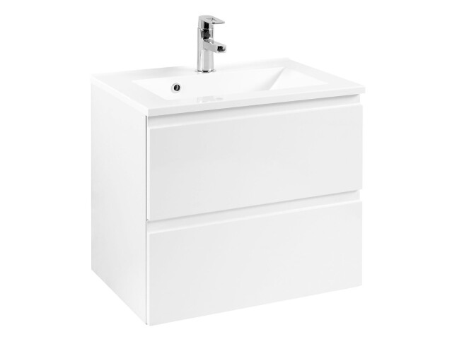 Waschtisch-Set >Cleo I< in Weiß aus MDF - 60x56x47cm (BxHxT)