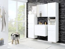 Waschtisch-Set >Cleo I< in Weiß aus MDF - 60x56x47cm (BxHxT)
