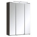 Spiegelschrank >Cleo I< in Graphitgrau - 60x64x20cm (BxHxT)