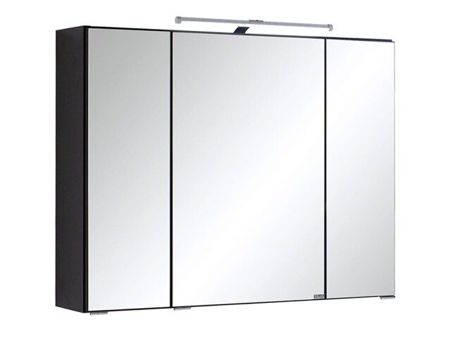 Spiegelschrank >Cleo I< in Graphitgrau - 80x64x20cm (BxHxT)