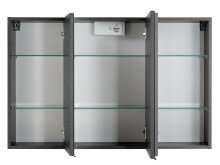 Spiegelschrank >Cleo I< in Graphitgrau - 100x64x20cm (BxHxT)
