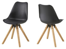 Esszimmerstuhl >Diva I< (2er Set) in Schwarz aus Kunststoff - 48,5x85x55 (BxHxT)