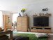 Wandboard >Flero< in Wildeiche/biancoton aus Massivholz - 165x20x25cm (BxHxT)