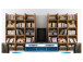 Regal >Flero I< in Wildeiche/biancoton aus Massivholz - 143x190x35cm (BxHxT)