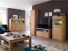 Highboard >Flero< in Wildeiche/biancoton - 180x134x41 (BxHxT)