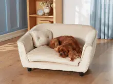 Tiersofa >Big I< in Austernfarbig aus Kunststoff -...