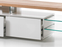 TV-Board >Aloa< in weiß matt aus Massivholz - 204x44x40cm (BxHxT)