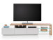 TV-Board >Aloa< in weiß matt aus Massivholz - 204x44x40cm (BxHxT)