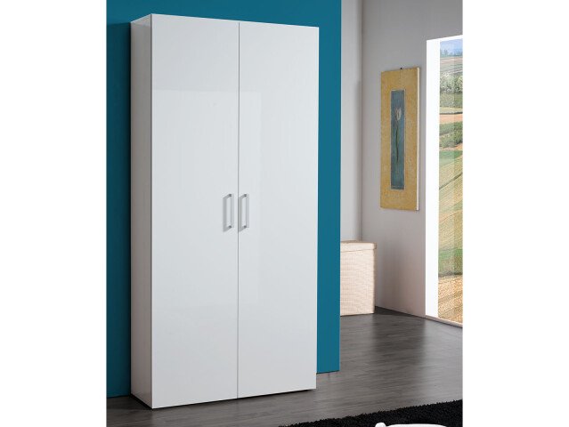 Schuhschrank >Girl< in Weiß/Hochglanz - 91x191x33cm (BxHxT)