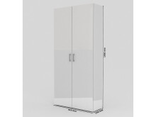 Schuhschrank >Girl< in Weiß/Hochglanz - 91x191x33cm (BxHxT)