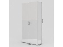 Schuhschrank >Girl< in Weiß/Hochglanz - 91x191x33cm (BxHxT)