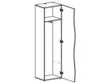 Garderobenschrank >Onda< in Weiß/Hochglanz -...