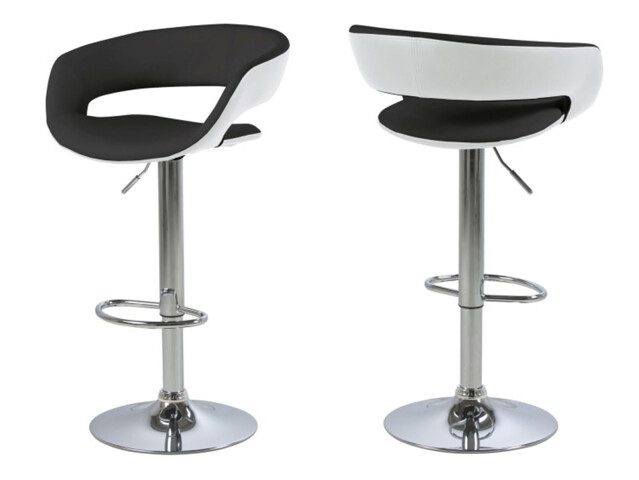 Barhocker >Gamarond II< (2er Set) in Weiß - 54,5x104x48,5cm (BxHxT)