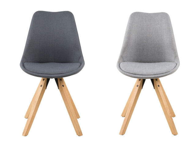 Esszimmerstuhl >Diva I< (2er Set) in Eiche/gebeizt aus Stoff - 44x85x42 (BxHxT)