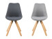 Esszimmerstuhl >Diva I< (2er Set) in Eiche/gebeizt aus Stoff - 44x85x42 (BxHxT)