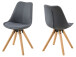 Esszimmerstuhl >Diva I< (2er Set) in Eiche/gebeizt aus Stoff - 44x85x42 (BxHxT)