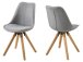 Esszimmerstuhl >Diva I< (2er Set) in hellgrau aus Stoff - 48,5x85x55cm (BxHxT)