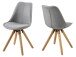 Esszimmerstuhl >Diva I< (2er Set) in hellgrau aus Stoff - 48,5x85x55cm (BxHxT)