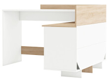 Eckschreibtisch >Thales< in Weiß - 128,8x83,2x105,7cm (BxHxT)