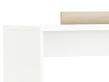Eckschreibtisch >Thales< in Weiß - 128,8x83,2x105,7cm (BxHxT)